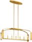 Pytel Modern 7-Light Linear Chandelier in Fox Gold with Clear Acrylic