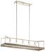 Tanis 11'' Distressed Antique Gray Nickel Linear Chandelier