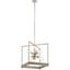 Modern Brushed Nickel 18" Wide Ceiling Pendant with Glass Accents