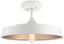 Elias Modern Black and White 16" Semi-Flush Ceiling Light