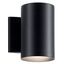 Black Aluminum Cylinder Outdoor Wall Sconce