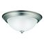 Transitional 3-Light 15.25" Bowl Flush Mount in Brushed Nickel