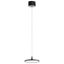 Jeno Matte Black Mini LED Pendant with White Acrylic Shade