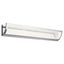 Roone Chrome 34" LED Integrated Modern Bath Bar with Ribbed Acrylic Shade