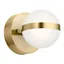 Champagne Gold Dimmable LED Wall Sconce with White Acrylic Shade