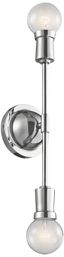 Armstrong 16.75" Black and Chrome Modern Wall Sconce