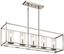 Sleek 5-Candle Linear Chandelier in Brushed Nickel with Clear Glass