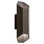 Hexagonal Bronze LED Outdoor Wall Sconce