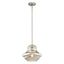 Everly 10.25" Schoolhouse Pendant in Brushed Nickel with Clear Glass