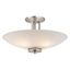 Brushed Nickel 24" Glass Bowl Semi-Flush Mount Light