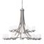 Hendrik Brushed Nickel 18-Light Tiered Chandelier with Satin Etched Opal Glass