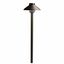 15" Distressed Bronze LED Pathway Light with Dome Shade