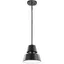 Lozano Black Aluminum Bowl Pendant with White Interior - Indoor/Outdoor