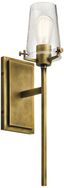 Alton 22" Brass and Clear Glass Wall Sconce