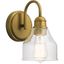 Avery Distressed Bronze 9" Wall Sconce with Clear Shade