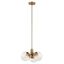 Champagne Bronze 3-Light Sputnik Chandelier with Clear Glass Shades