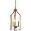 Morrigan Natural Brass 21" Traditional 3-Light Open Cage Pendant