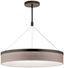 Elegant Satin Nickel 26" LED Drum Pendant with Contemporary Design