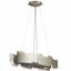 Modern Satin Nickel LED Drum Pendant Light