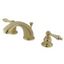 Victorian Polished Brass Widespread Bathroom Faucet with Lever Handles