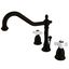 Heritage 8-Inch Oil Rubbed Bronze Widespread Bathroom Faucet