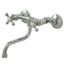 Polished Chrome Two Handle Wall Mount Bathroom Faucet