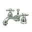 Polished Chrome Mini-Widespread Bathroom Faucet with Cross Handles