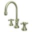 Governor Satin Nickel 8" Widespread Bathroom Faucet with Brass Pop-Up