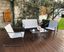 Gray 4-Piece Metal Outdoor Conversation Set with Table