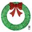 60-Inch Green and Red LED Lighted Christmas Wreath with Bow