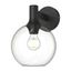 Matte Black Clear Glass Dimmable Vanity Light