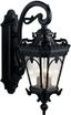 Tournai 29" Black and Clear Seeded Glass Outdoor Wall Lantern