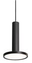 Luna 12.38" Black LED Pendant with Acrylic Diffuser