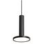 Luna 12.38" Black LED Pendant with Acrylic Diffuser