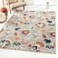 Gray Floral Synthetic Reversible 5' x 7' Area Rug