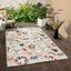 Elegant Gray Floral 8' x 10' Reversible Rectangular Area Rug