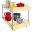 Double Tier Pull-Out Wood and Metal Cabinet Organizer