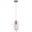 Elegant Elongated Pendant in Rose Gold with Chic Glass Shade