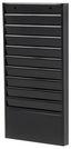 Black Steel 10-Pocket Wall File Holder