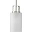 Brushed Nickel and Etched Glass Modern Mini-Pendant Light