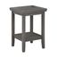 Classic Ledgewood 18" Square Gray Wood End Table with Shelf