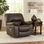 Dark Brown Leather Power Recliner with USB Port