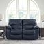 Ocean Faux Leather Power Reclining Loveseat with Ottoman