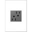 Silver Tamper Resistant In-Wall Outlet with Wall Plate