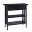 Adjustable Black Wash Wood and Steel 30" Foyer Bookcase