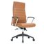 Hilton High-Back Swivel Leather Office Chair in Light Brown