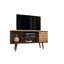 Lekedi 53" Rustic Brown Mid-Century TV Stand with Cabinet