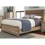 King-Size Transitional Brown Upholstered Bed with Tufted Headboard and Storage Drawer
