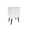 Liberty Solid Wood White & Rustic Brown Mid-Century Modern 2-Drawer Nightstand