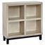 Transitional White Wood Accent Bookcase with Doors 31''